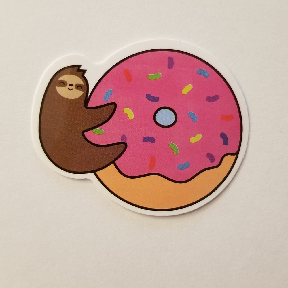 10/$10 Sloth & Donut Sticker
